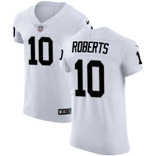 Nike Raiders #10 Seth Roberts White Men's Stitched NFL Vapor Untouchable Elite Jersey - Click Image to Close